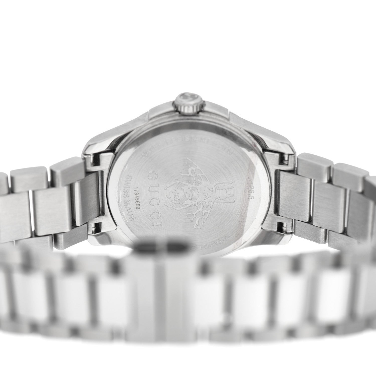 Gucci Stainless Steel 27mm G-Timeless Charm Quartz Watch Black 4 of 5