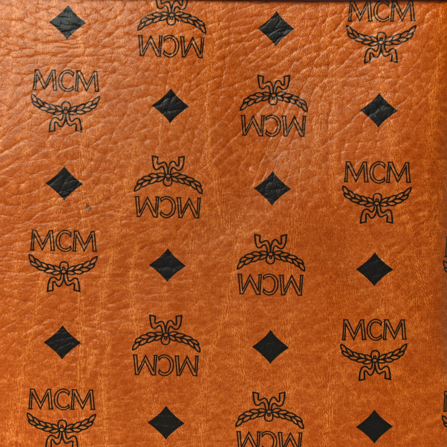 MCM Visetos Liz Shopper Tote Pouch Cognac 14 of 14