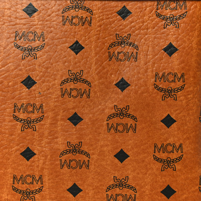 MCM Visetos Liz Shopper Tote Pouch Cognac 14 of 14