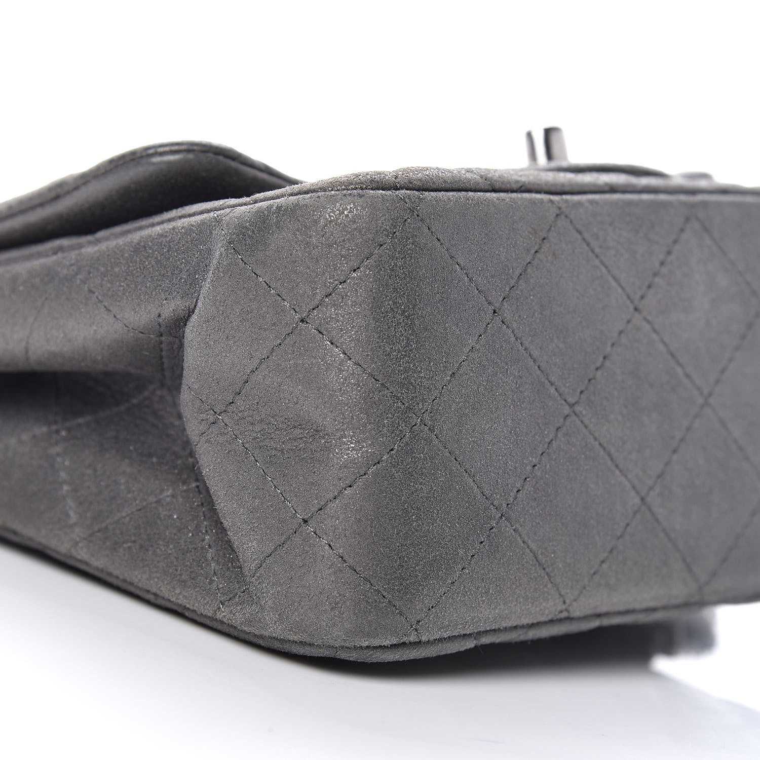 Chanel Iridescent Calfskin Quilted Mini Square Flap Grey 8 of 9
