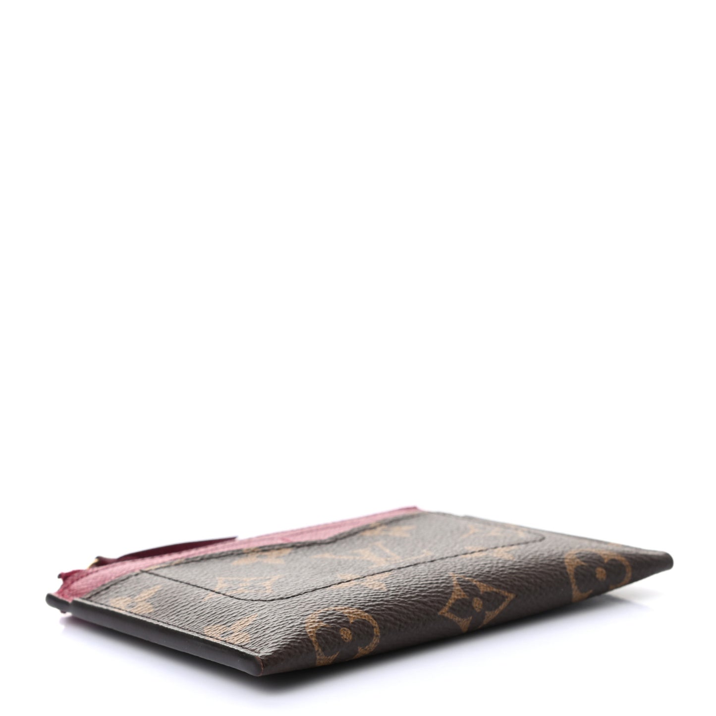 Monogram Zipped Card Holder Fuchsia