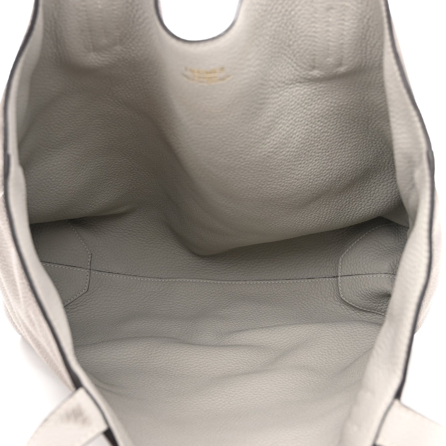 Taurillon Clemence Double Sens 36 Reversible Tote Gris Perle Etain