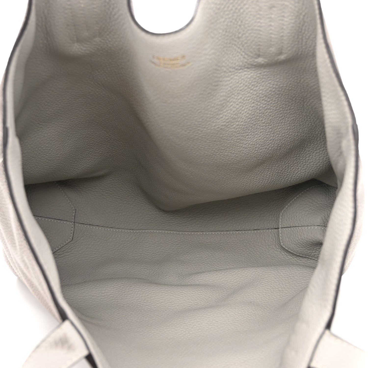 Hermes Taurillon Clemence Double Sens 36 Reversible Tote Gris Perle Etain 5 of 10