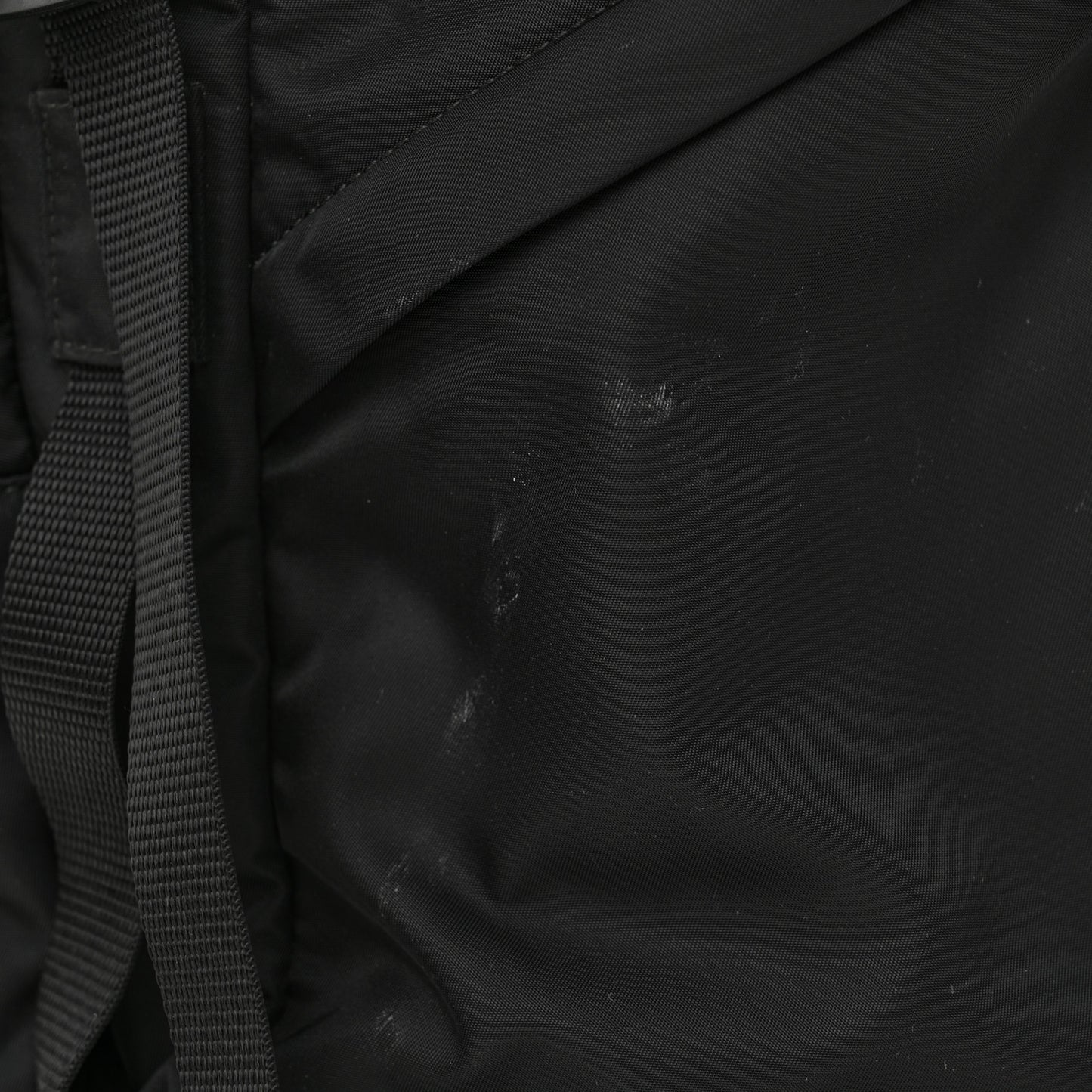 Re-Nylon Saffiano Logo Double Buckle Backpack Black
