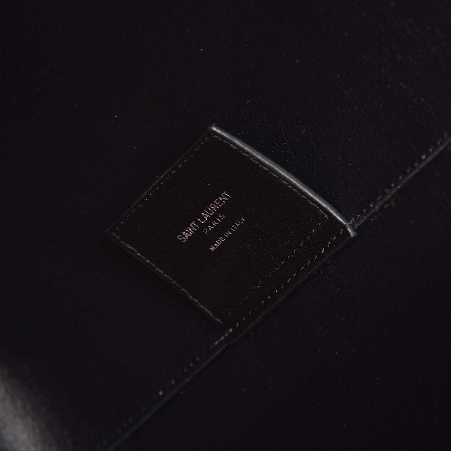 Saint Laurent Calfskin Large Shopping Tote Black Red 8 of 9