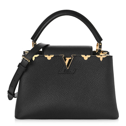 Louis Vuitton Taurillon Embellished Flower Crown Capucines MM Black 1 of 8