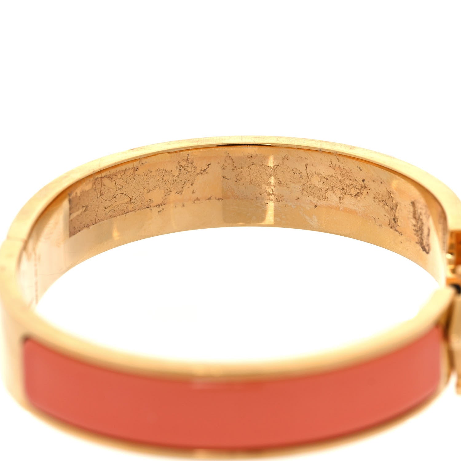 Hermes Enamel Narrow Clic Clac H Bracelet PM Peach Melba 6 of 6
