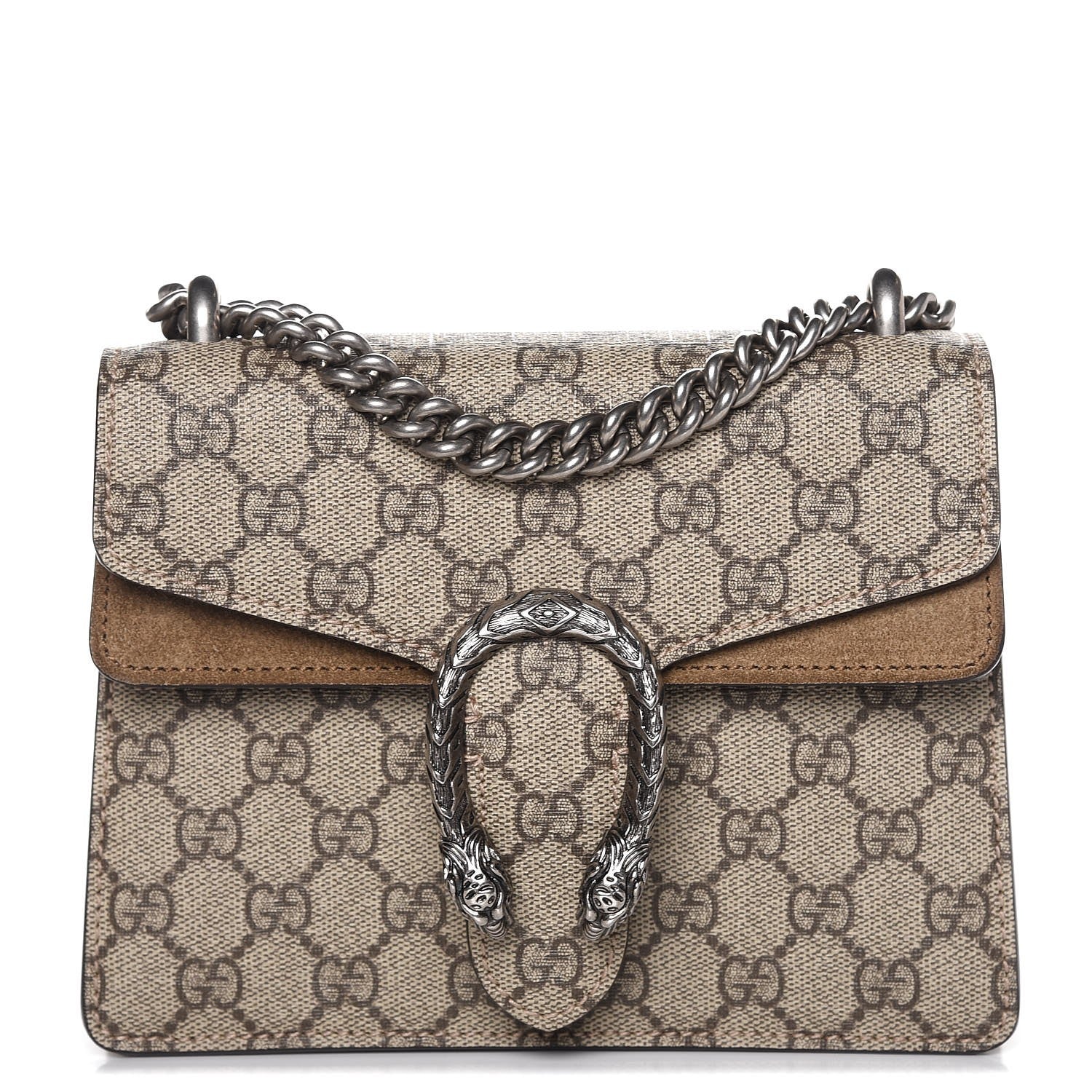 Gucci GG Supreme Monogram Mini Dionysus Shoulder Bag Taupe 1 of 8