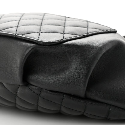 Chanel Lambskin Quilted Waist Bag Fanny Pack Black Black 10 of 10