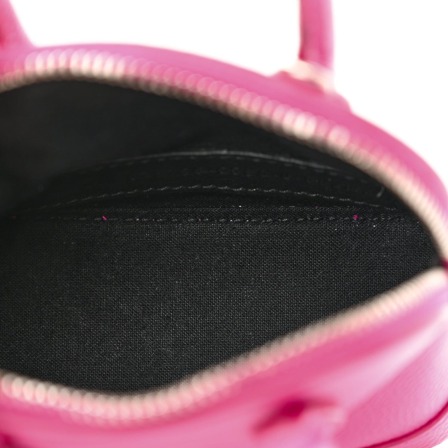 Balenciaga Grained Calfskin Logo Mini Ville Top Handle Bag Fuchsia White 5 of 13