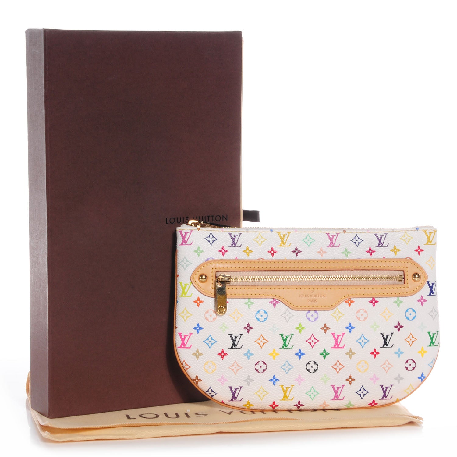Louis Vuitton Monogram Multicolor Pochette Plate GM White 8 of 8