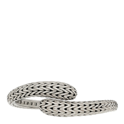 John Hardy Sterling Silver Classic Chain Small Bypass Kick Cuff Bracelet 1 of 3