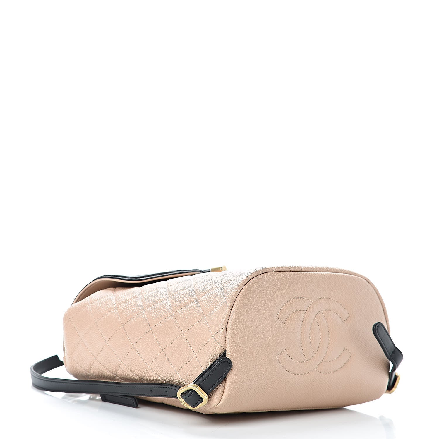 Chanel Caviar Quilted Filigree Backpack Beige Black 4 of 12