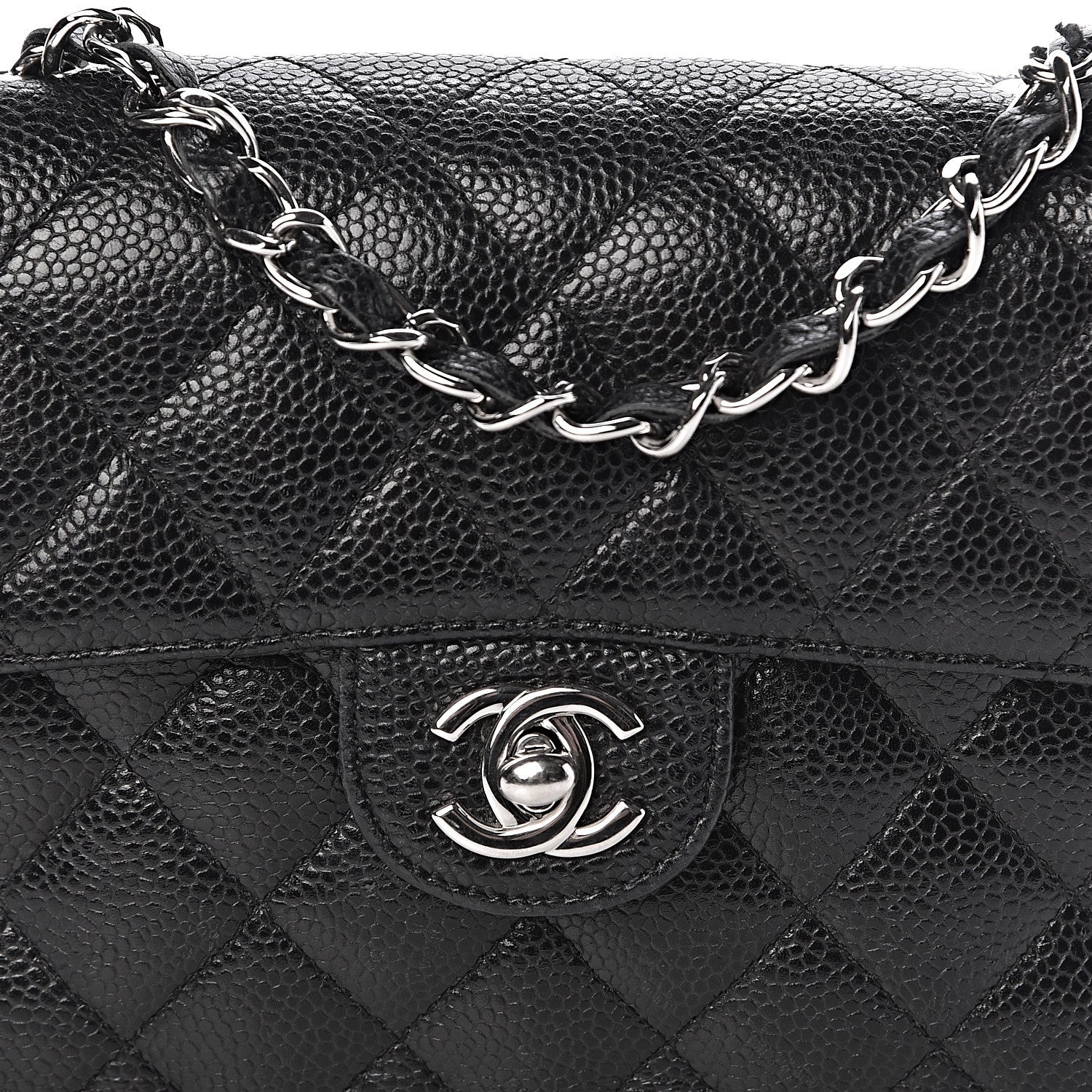 Chanel Caviar Quilted Mini Square Flap Black 10 of 10