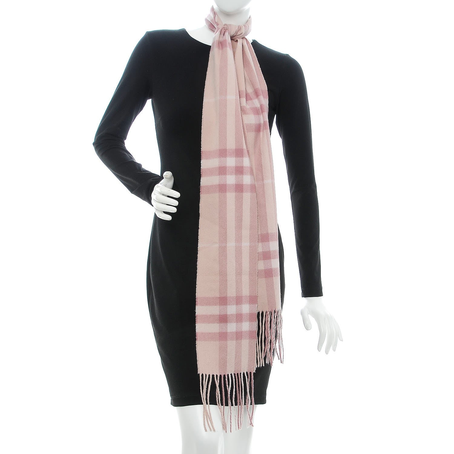 Burberry Cashmere Nova Check Scarf Pink 2 of 5