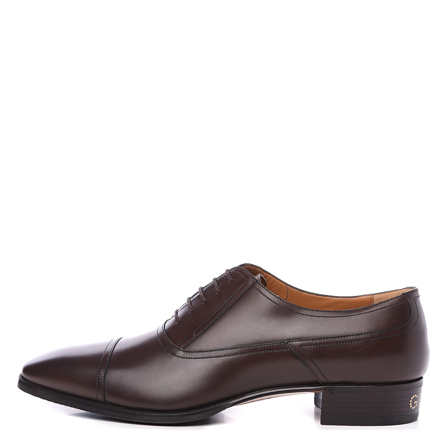 Calfskin Mens Captoe Oxford Loafers 10.5 Brown