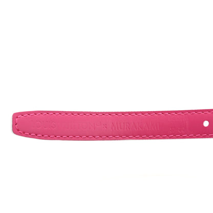 Louis Vuitton LV x TM Monogram Multicolor 15MM Mini Flowergram Reversible Belt 80 32 White Fuchsia 3 of 5