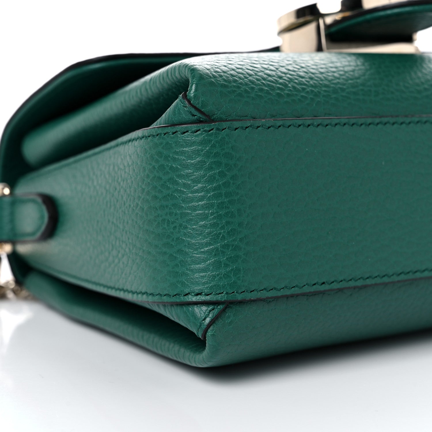Gucci Dollar Calfskin Interlocking G Crossbody Bag Emerald 8 of 9