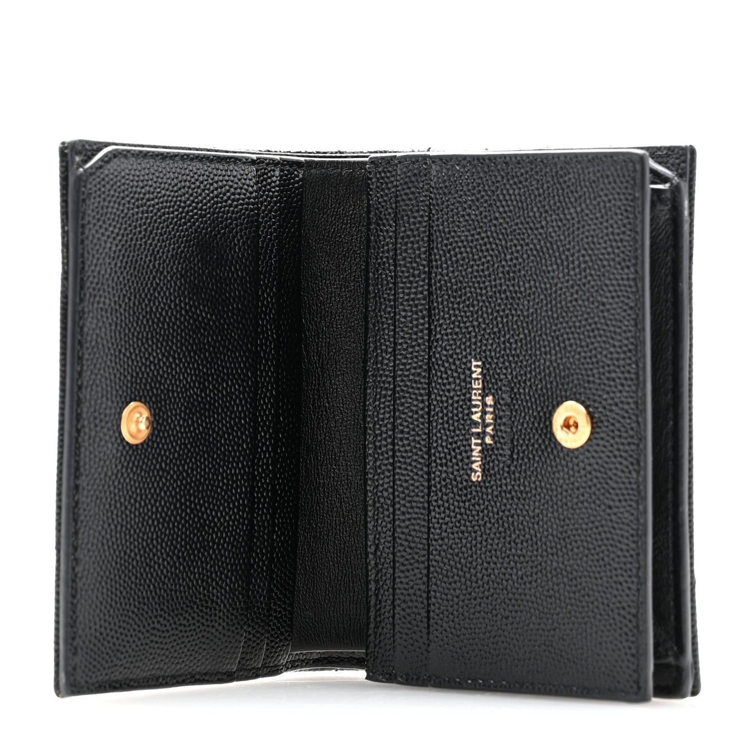 Grain De Poudre Matelasse Chevron Monogram Card Case Black