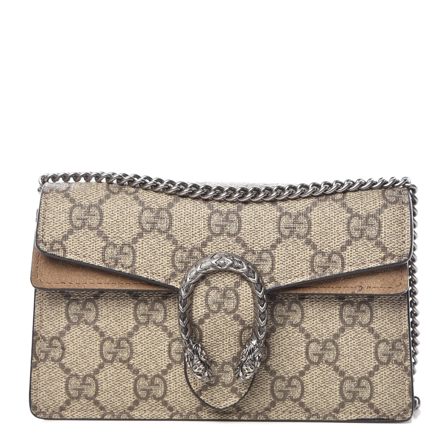 GG Supreme Monogram Super Mini Dionysus Shoulder Bag Taupe