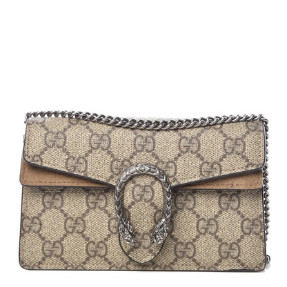 Gucci GG Supreme Monogram Super Mini Dionysus Shoulder Bag Taupe 1 of 10