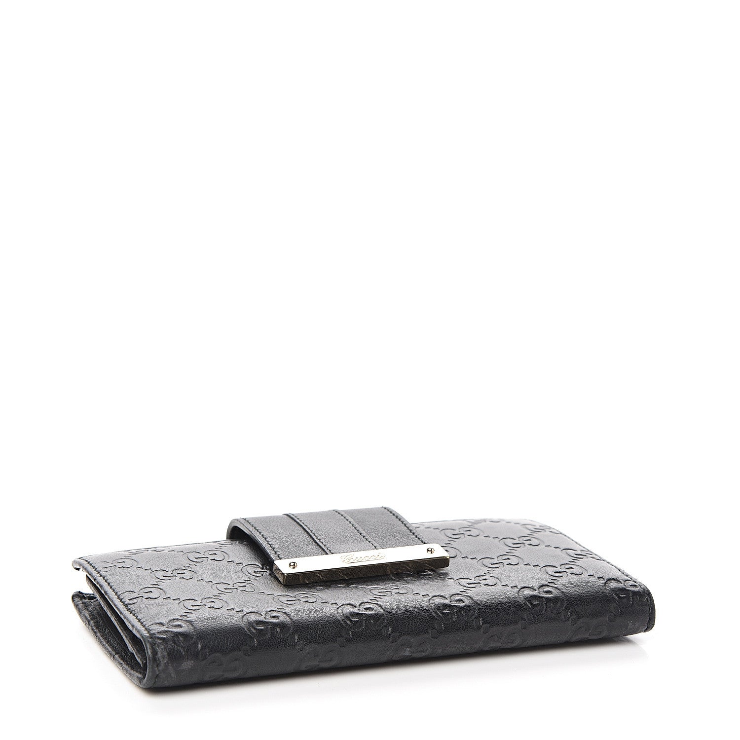 Gucci Guccissima Ladies Web Long Wallet Black 3 of 5