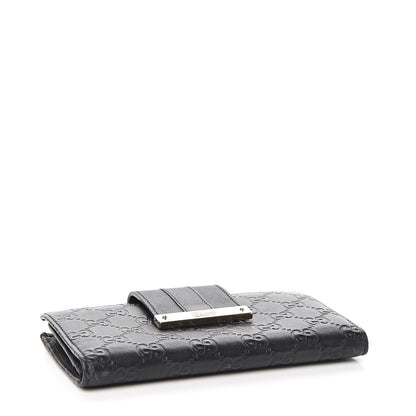 Gucci Guccissima Ladies Web Long Wallet Black 3 of 5
