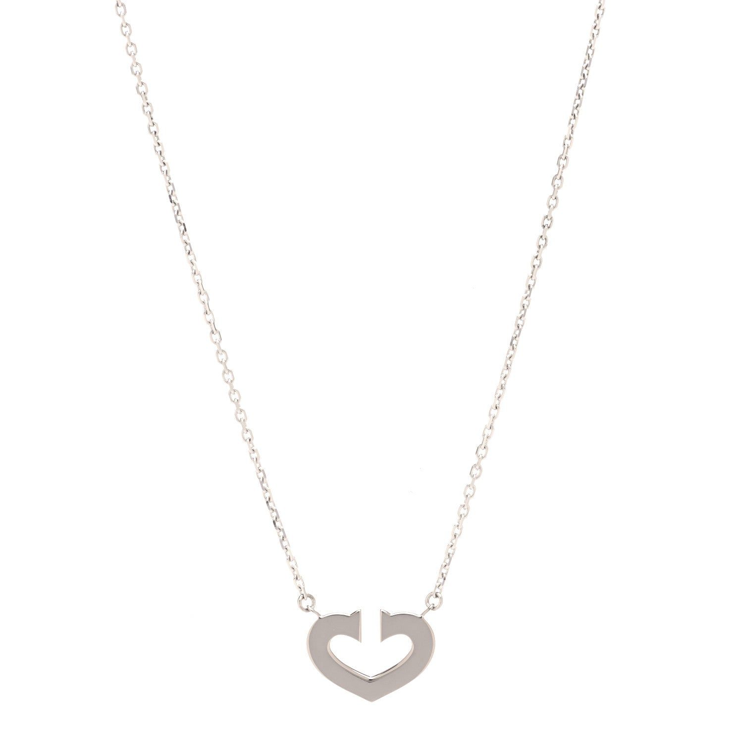 Cartier 18K White Gold Medium Hearts and Symbols Necklace 1 of 5