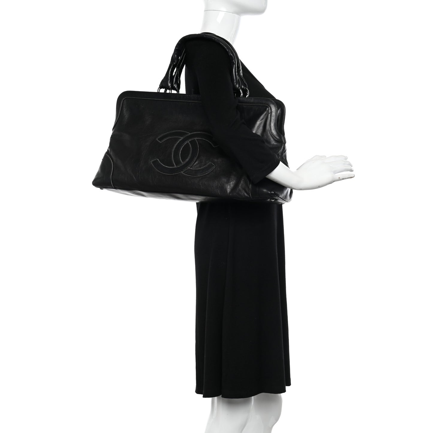 Lambskin East West Soho Shopper Black