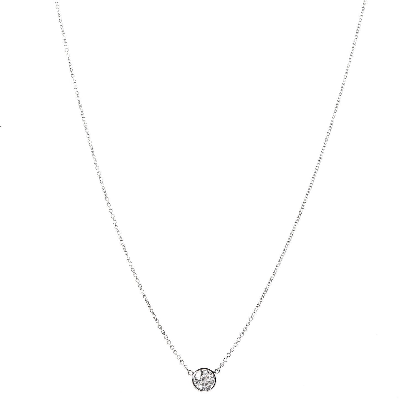 Platinum Diamond .60ct Elsa Peretti Diamonds by the Yard Pendant Necklace