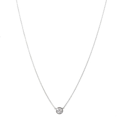 Tiffany Platinum Diamond .60ct Elsa Peretti Diamonds by the Yard Pendant Necklace 1 of 8