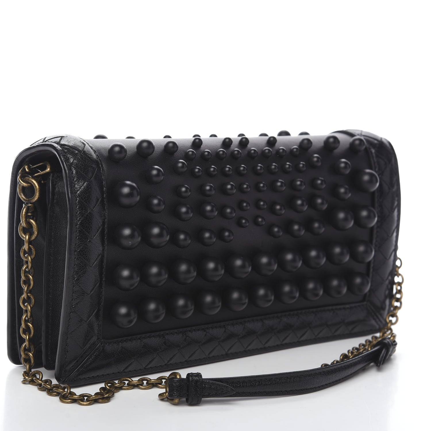 Bottega Veneta Nappa Spheres Knot Clutch Black 2 of 10