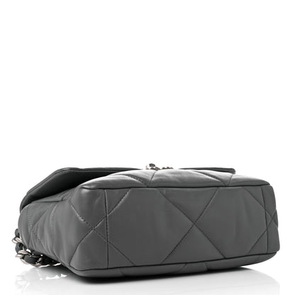 Chanel Lambskin Quilted Medium Chanel 19 Flap Dark Grey 4 of 12
