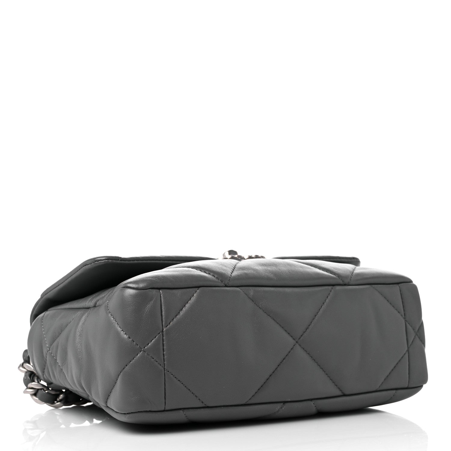 Chanel Lambskin Quilted Medium Chanel 19 Flap Dark Grey 4 of 12