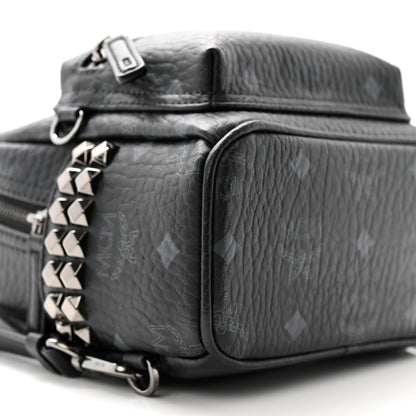 MCM Visetos Side Stud X-Mini Stark Bebe Boo Backpack Black 9 of 10