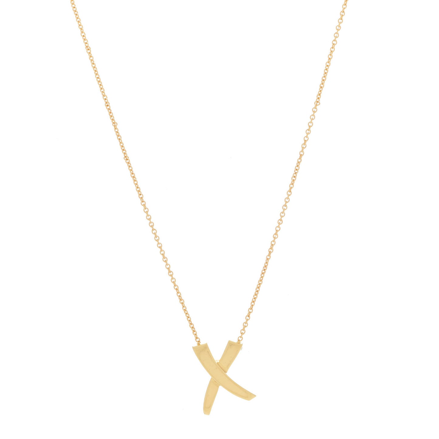 18K Yellow Gold Paloma Picasso Graffiti X Pendant Necklace