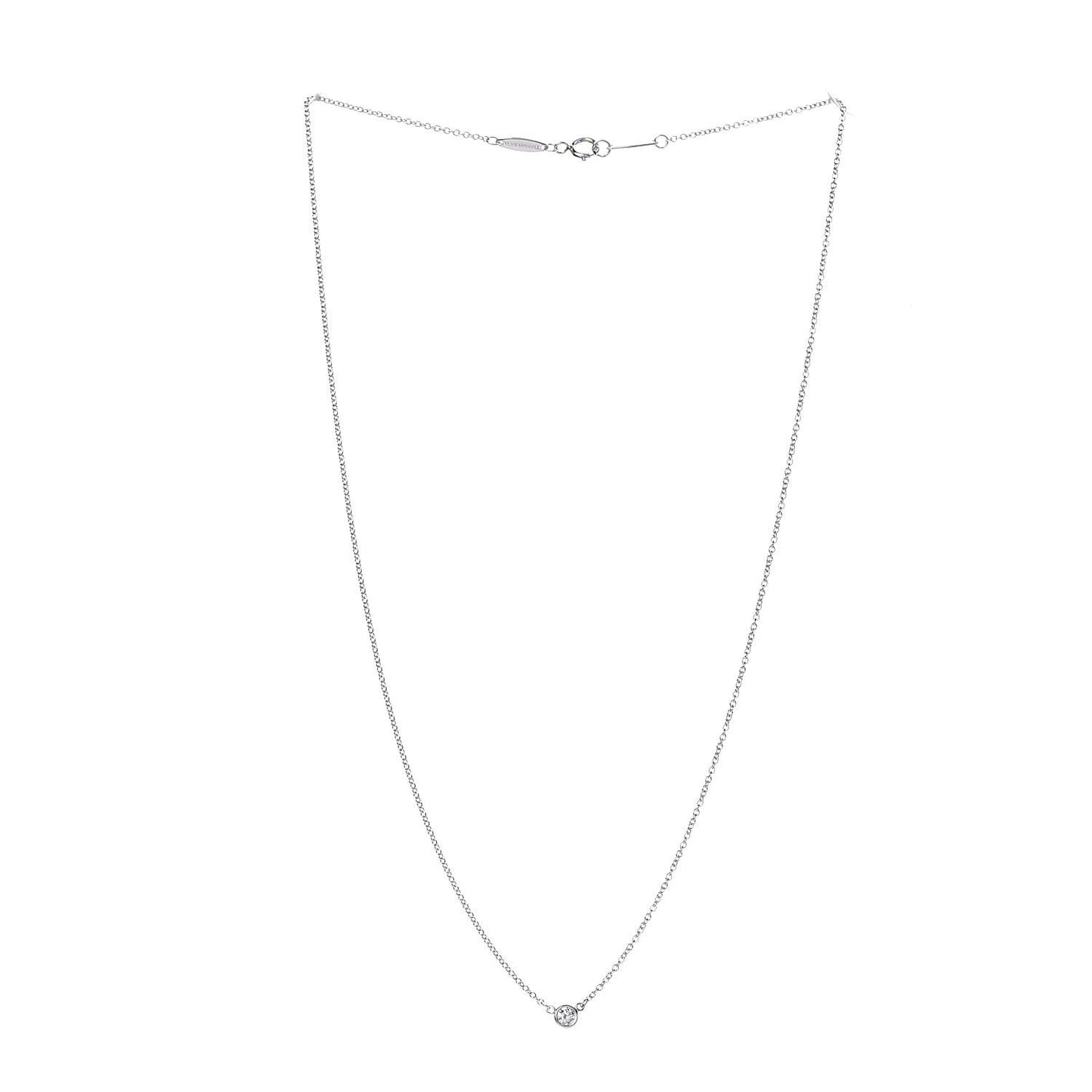 Platinum Diamond .08ct Elsa Peretti Diamonds by the Yard Pendant Necklace