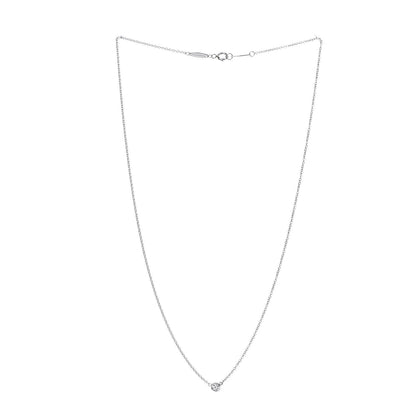 Tiffany Platinum Diamond .08ct Elsa Peretti Diamonds by the Yard Pendant Necklace 3 of 9