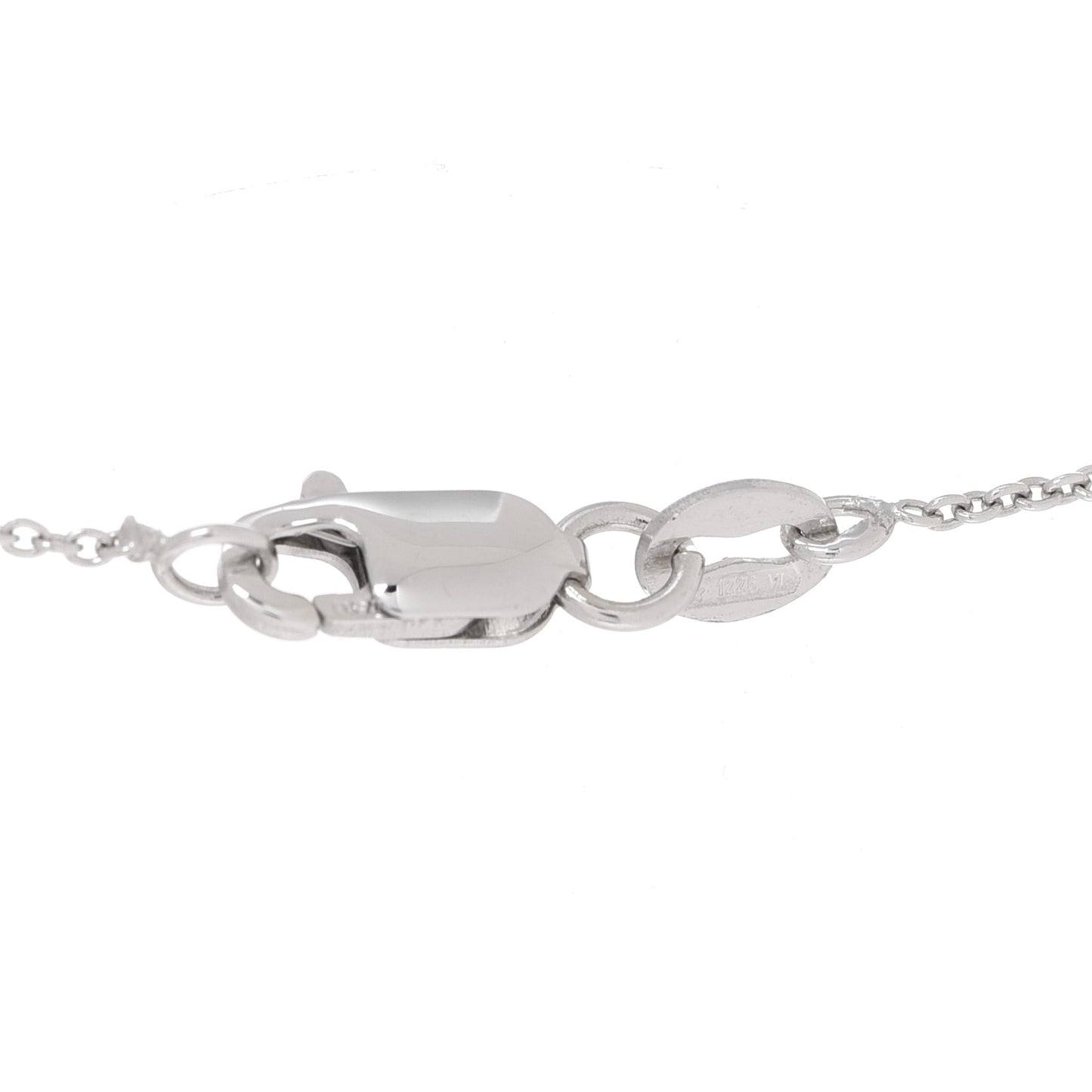 18K White Gold Diamond Tiny Treasures Pretzel Pendant Necklace