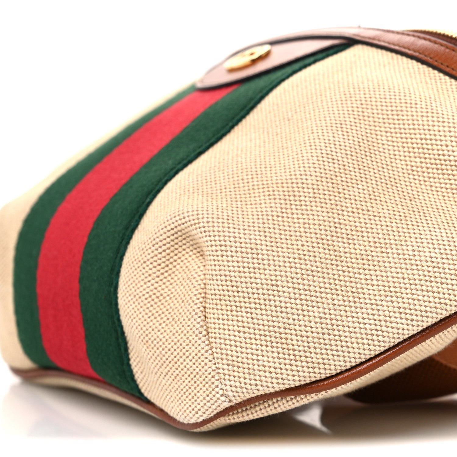 Gucci Vintage Canvas Web Belt Bag Sand Cuir 10 of 10