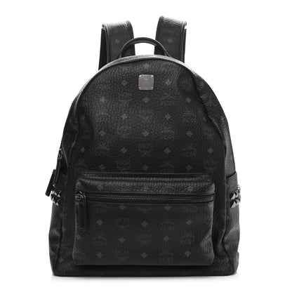 MCM Visetos Medium Side Studs Stark Backpack Black 1 of 9