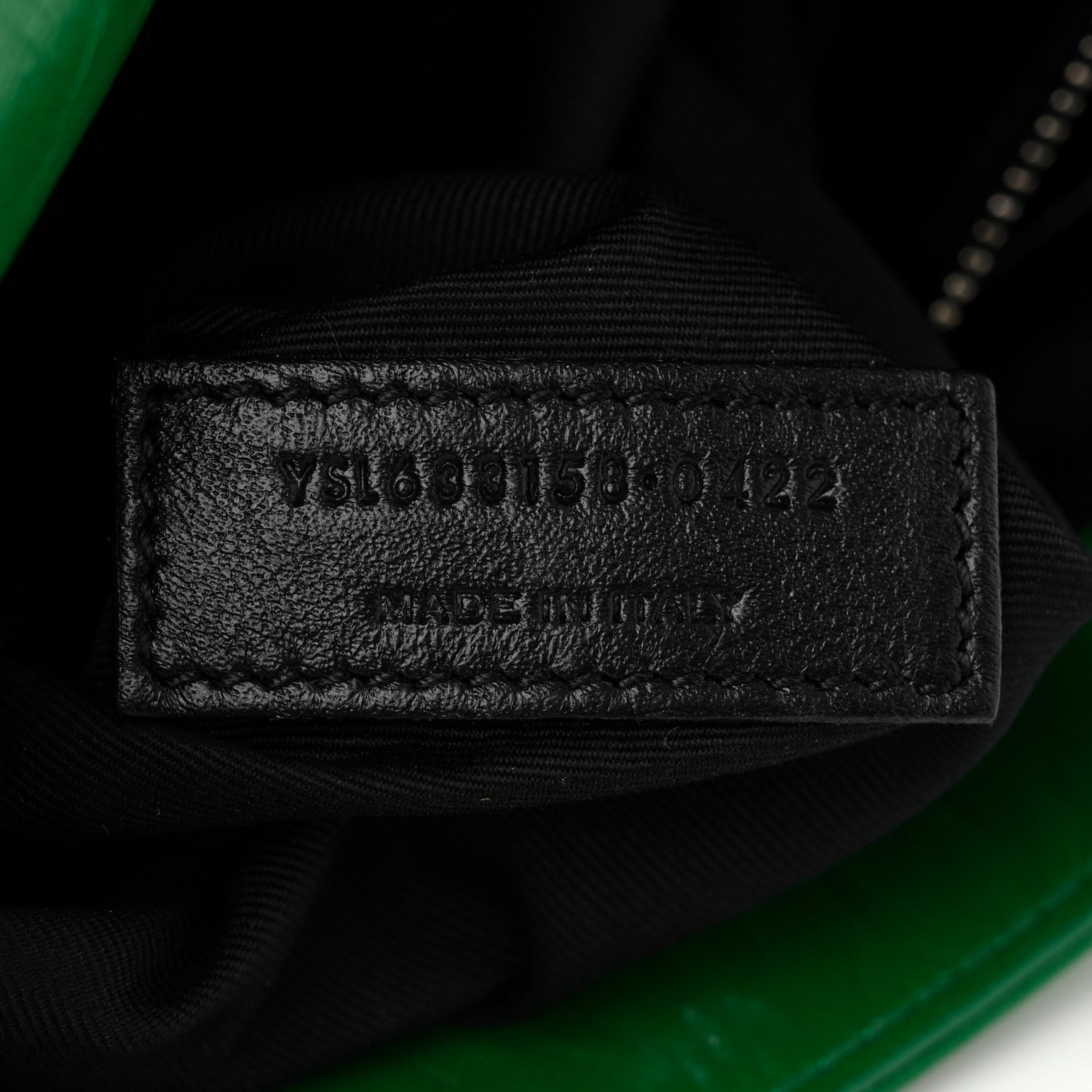 Saint Laurent Crinkled Calfskin Matelasse Monogram Medium Niki Chain Satchel New Vert Praire 7 of 10
