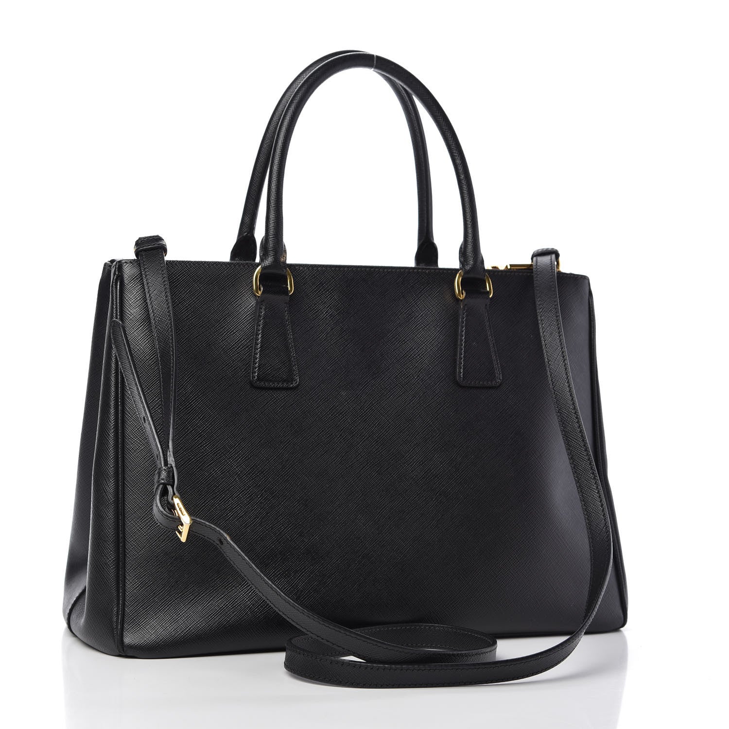 Prada Saffiano Medium Galleria Double Zip Tote Black 3 of 10
