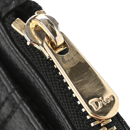 Christian Dior Grained Calfskin Cannage Diorama Wallet Black 9 of 10