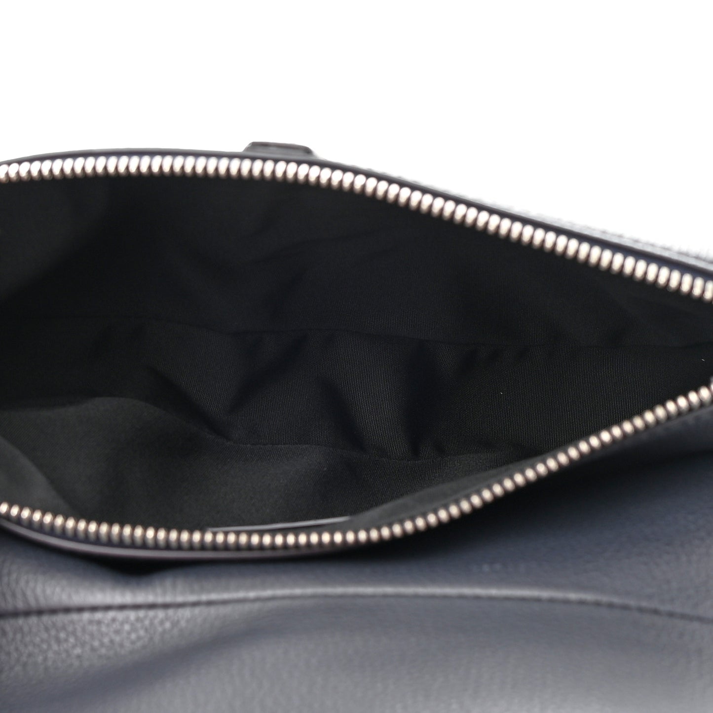 Grained Calfskin Mens Saddle Bag Navy Blue