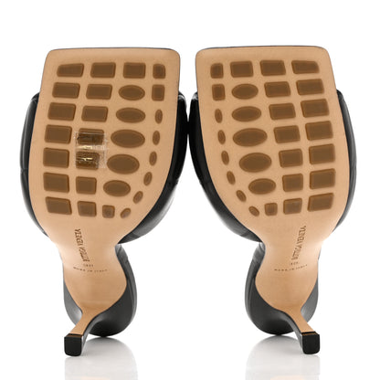 Bottega Veneta Nappa Quilted Rubber Lido Mule Sandals 38 Black 5 of 9