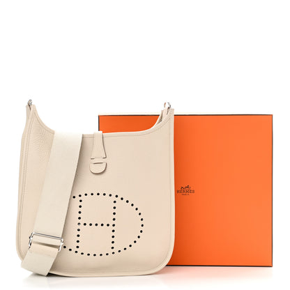 Hermes Taurillon Clemence Evelyne III PM Craie 15 of 15