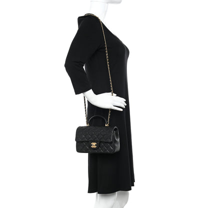 Chanel Caviar Quilted Mini Top Handle Rectangular Flap Black 2 of 12