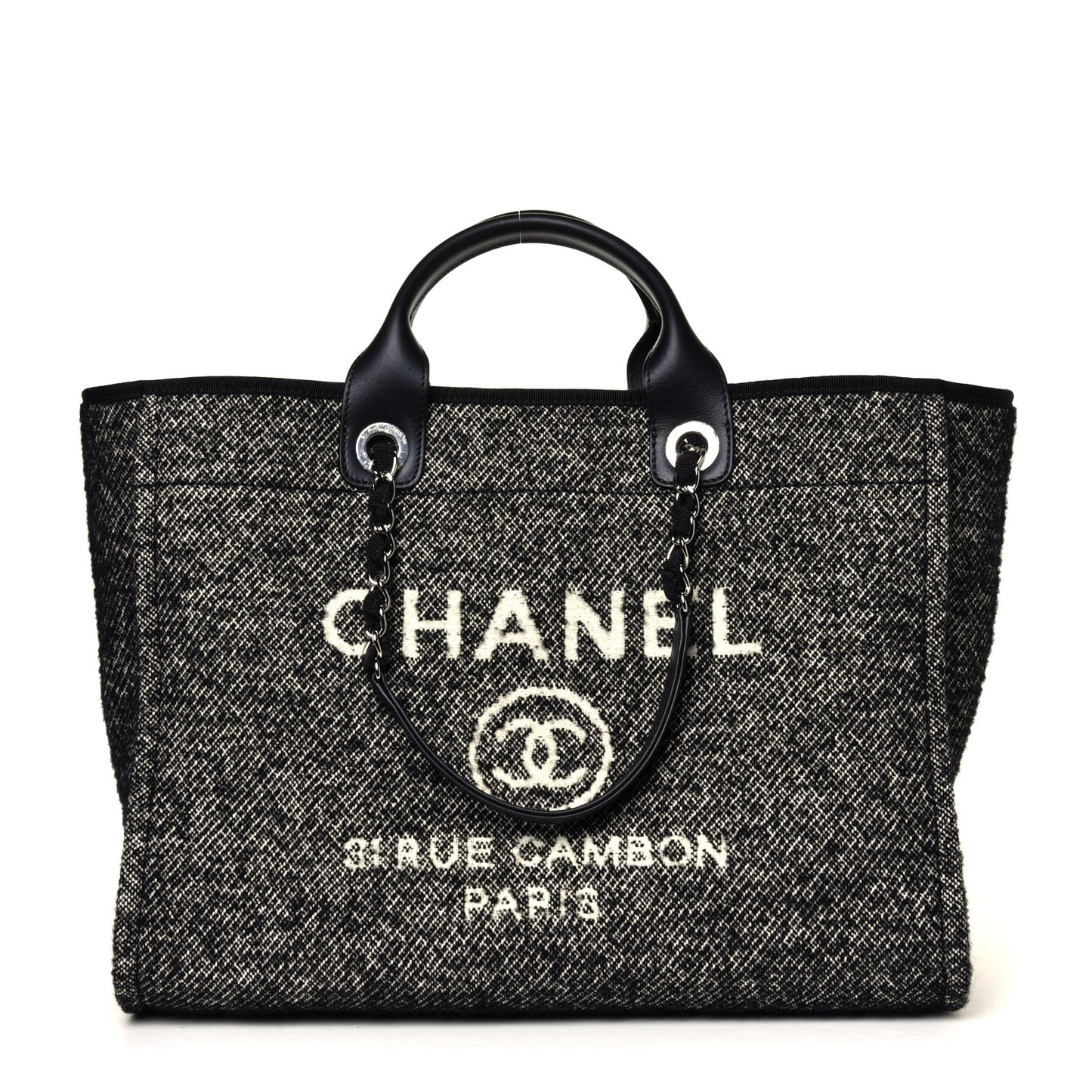 Mixed Fibers Medium Deauville Tote Black