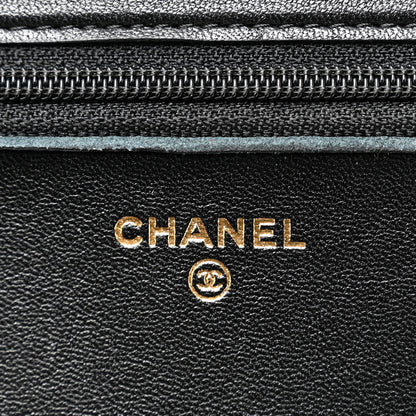 Chanel Lambskin Quilted Chanel 19 Wallet On Chain WOC Black 6 of 15
